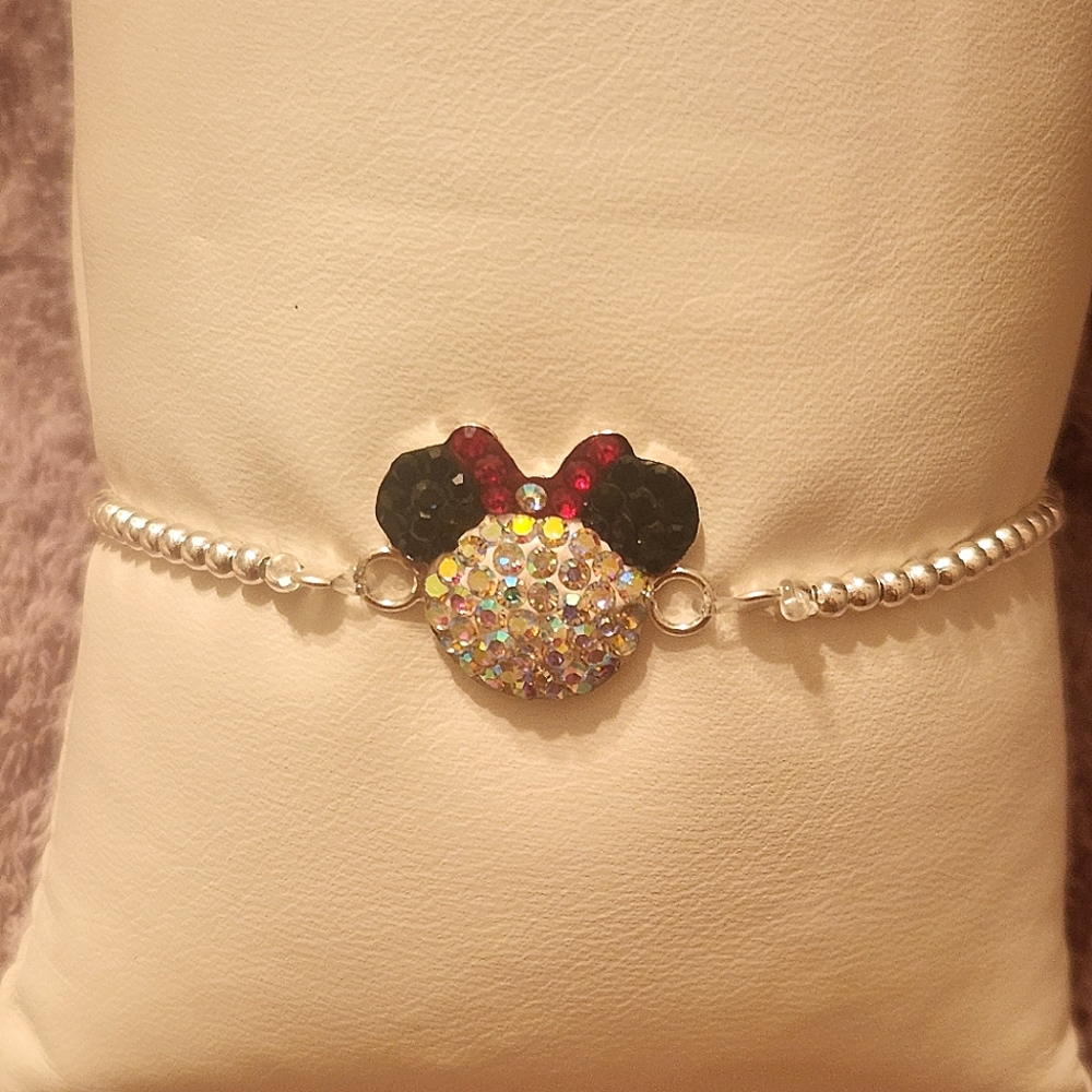 Girls Minnie Mouse  Sterling silver .925 bracelet.
